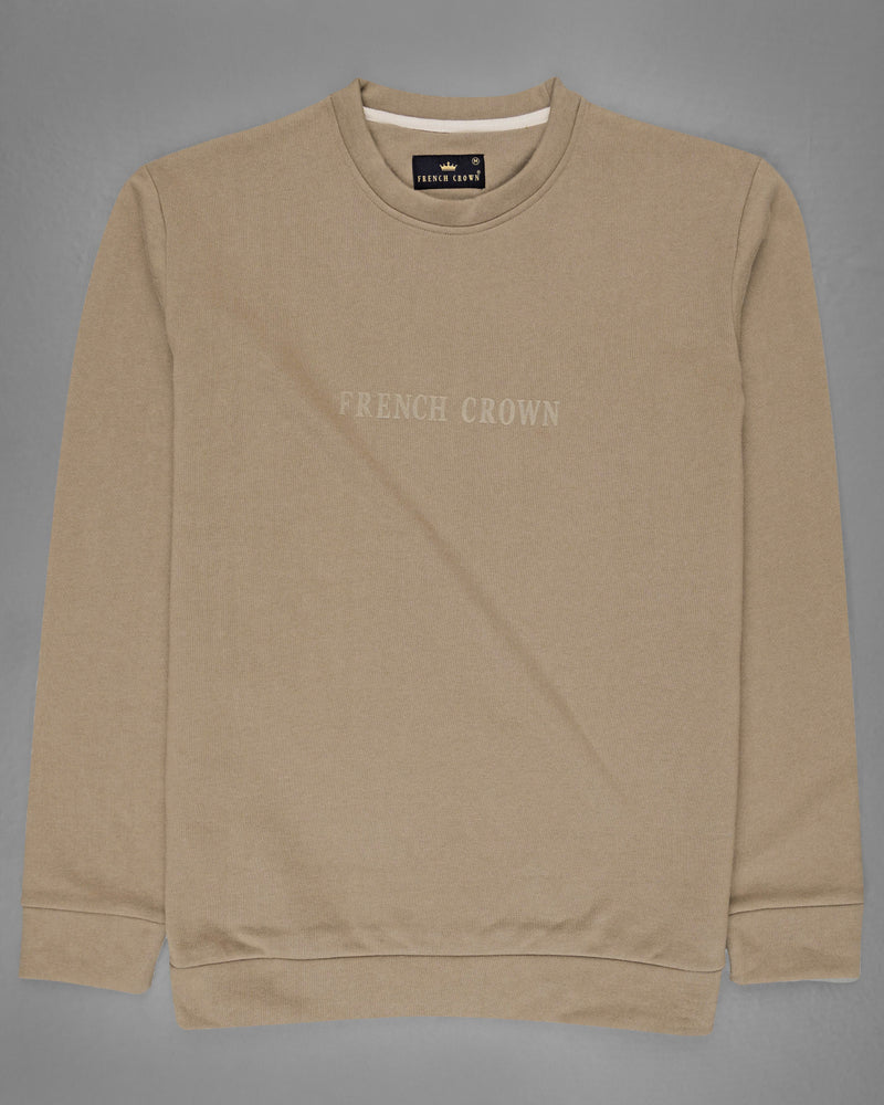 Shadow Brown Premium Cotton Sweatshirt with Shorts Combo
