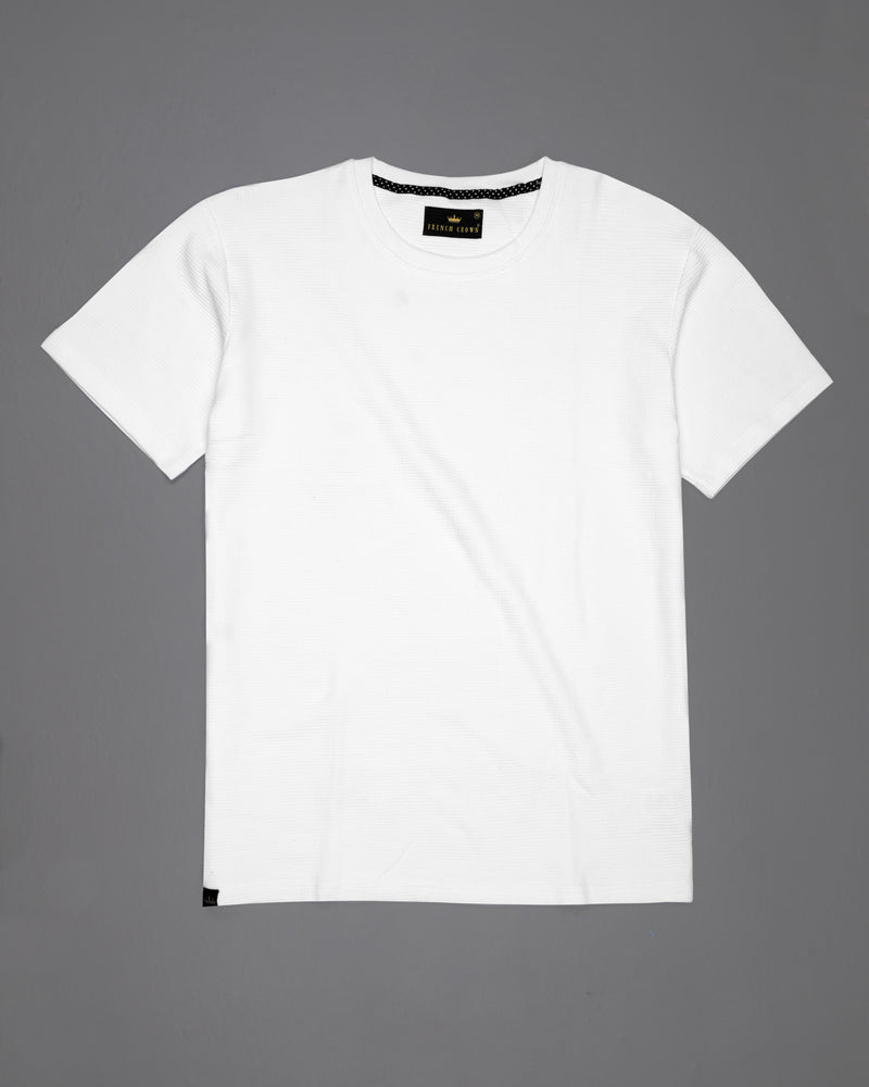 Bright White With Textured Super Soft Premium Cotton T-Shirt TS626-B, TS626-M, TS626-E, TS626-XL, TS626-XXL, TS626-3XL, TS626-4XL