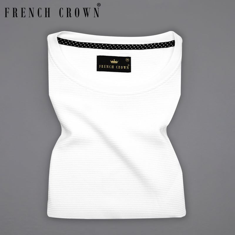 Bright White With Textured Super Soft Premium Cotton T-Shirt TS626-B, TS626-M, TS626-E, TS626-XL, TS626-XXL, TS626-3XL, TS626-4XL