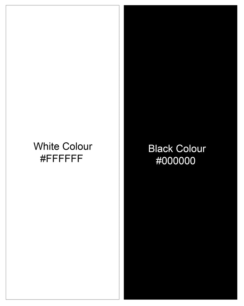 Bright White and Black Printed Pique Polo TS662-S, TS662-M, TS662-L, TS662-XL, TS662-XXL	