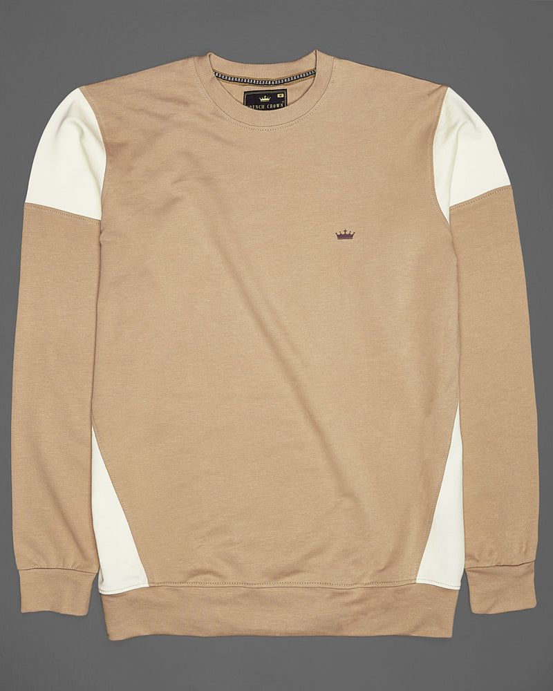 Desert Brown Block Pattern Full Sleeve Premium Cotton Heavyweight Sweatshirt TS674-S, TS674-M, TS674-L, TS674-XL, TS674-XXL