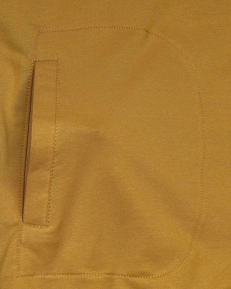 Mandalay Yellow Zipper Closure Full Sleeve Premium Cotton Heavyweight Polo Sweatshirt TS677-S, TS677-M, TS677-L, TS677-XL, TS677-XXL