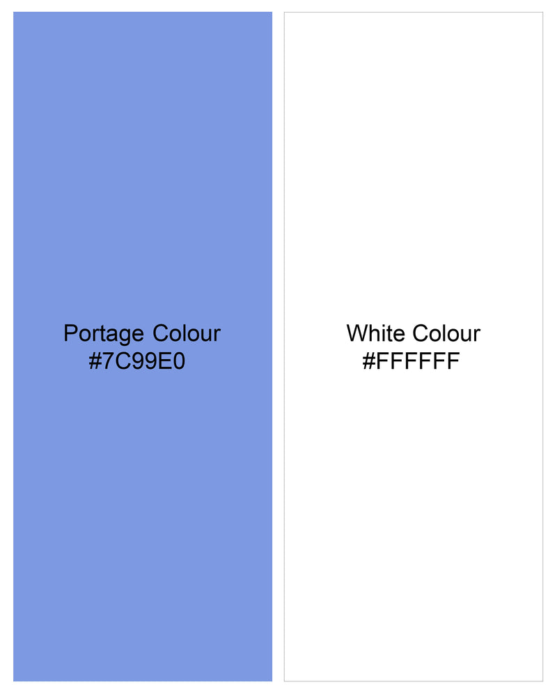 Portage Blue and White Full Sleeve Premium Cotton Jersey Hoodie Sweatshirt TS696-S, TS696-M, TS696-L, TS696-XL, TS696-XXL
