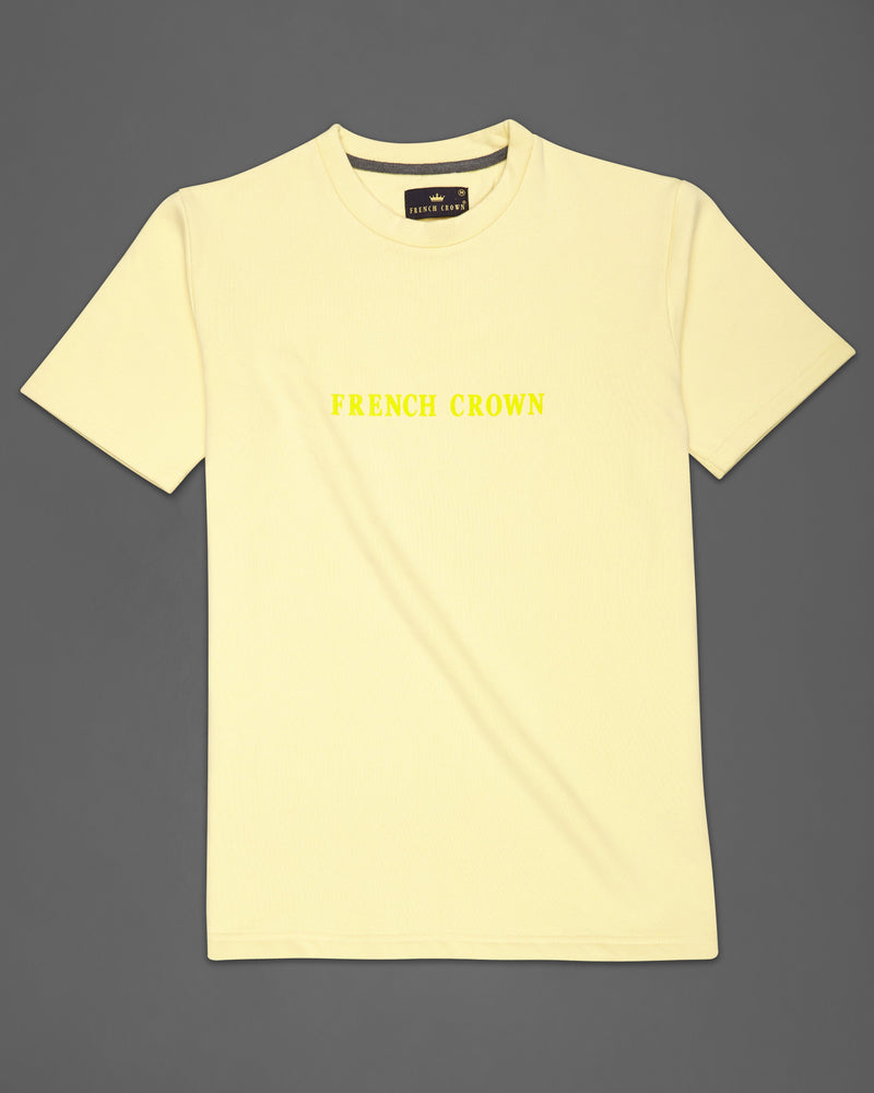 Beeswax Yellow Premium Cotton T-shirt with Shorts Combo