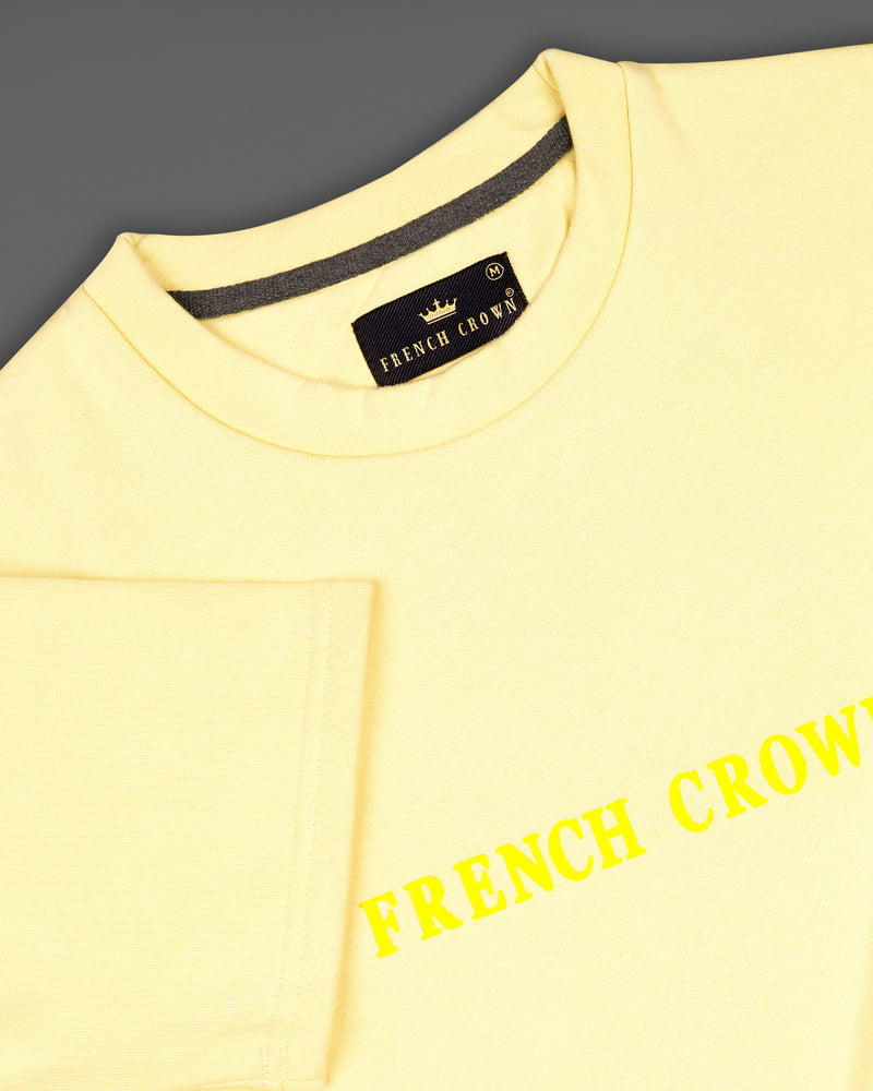 Beeswax Yellow Premium Cotton T-shirt with Shorts Combo