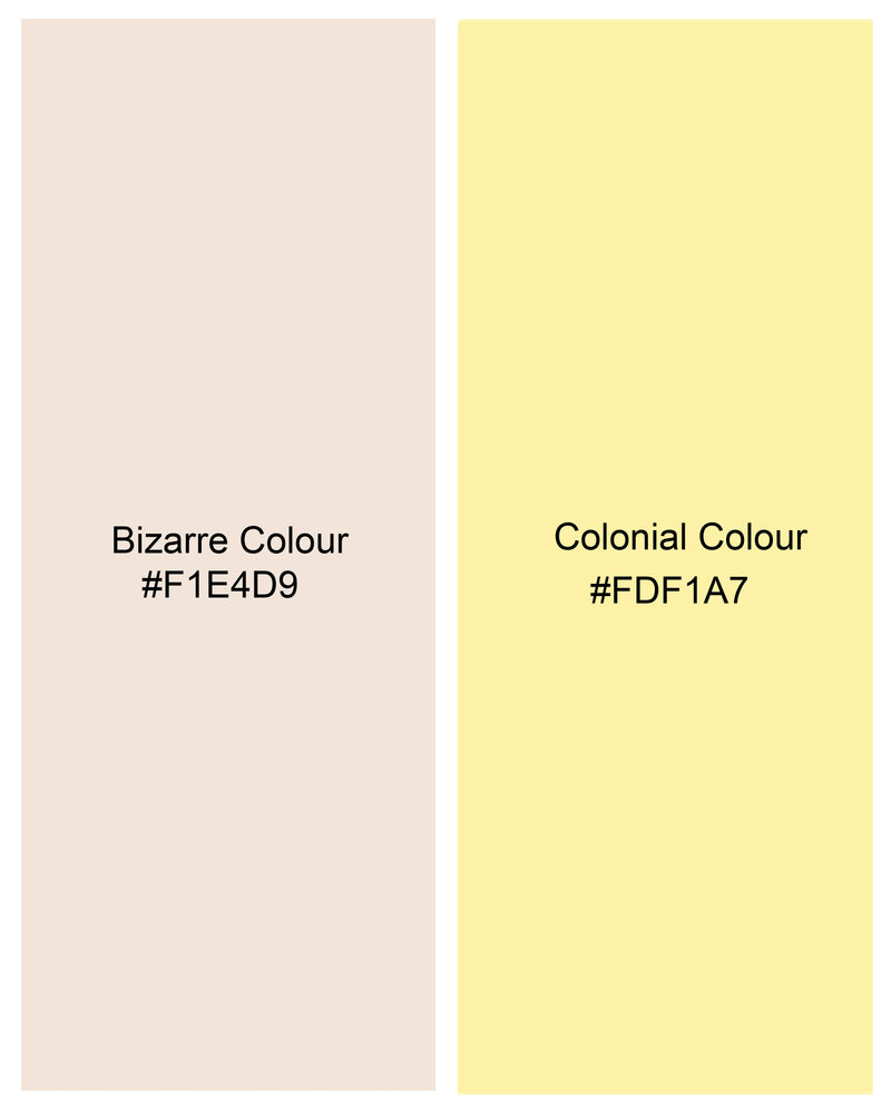 Bizarre Cream with Colonial Yellow Pique Polo Heavy weight Sweatshirt with Zipper Closure TS701-S, TS701-M, TS701-L, TS701-XL, TS701-XXL