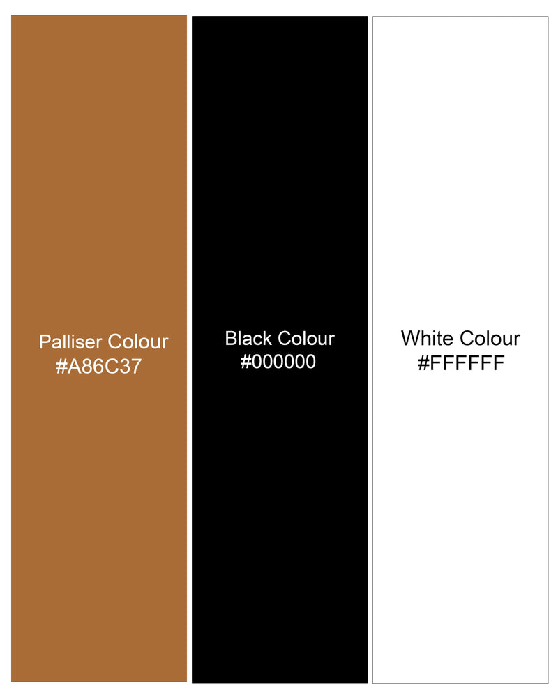 Palliest Brown With Black and White Block Pattern Premium Interlock Cotton Fabric Sweatshirt TS703-S, TS703-M, TS703-L, TS703-XL, TS703-XXL