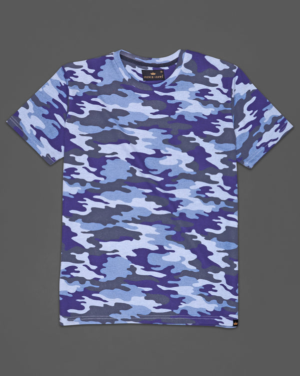 Danube Blue with Scarpa Gray Camouflage Super Soft Premium Cotton Jersey T-Shirt TS769-S, TS769-M, TS769-L, TS769-XL, TS769-XXL