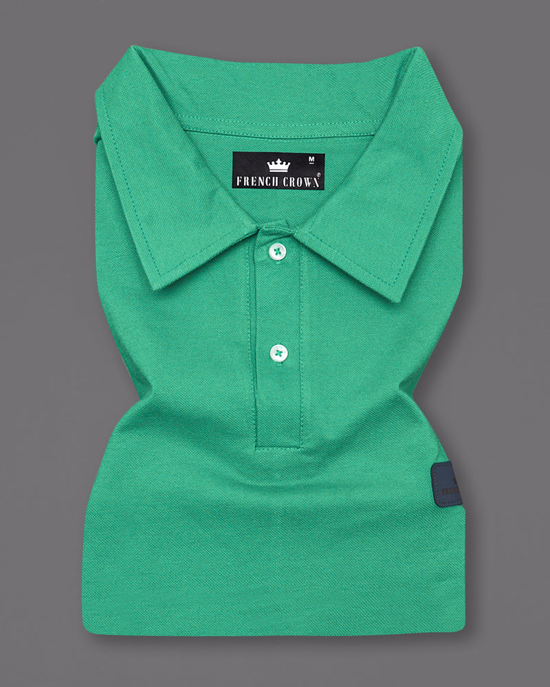 Seaweed Green Organic Cotton Pique Polo TS774-S, TS774-M, TS774-L, TS774-XL, TS774-XXL