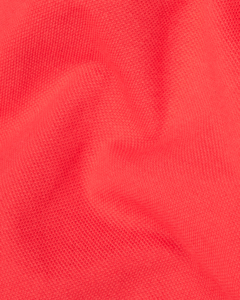Coral Red Organic Cotton Pique Polo TS780-S, TS780-M, TS780-L, TS780-XL, TS780-XXL