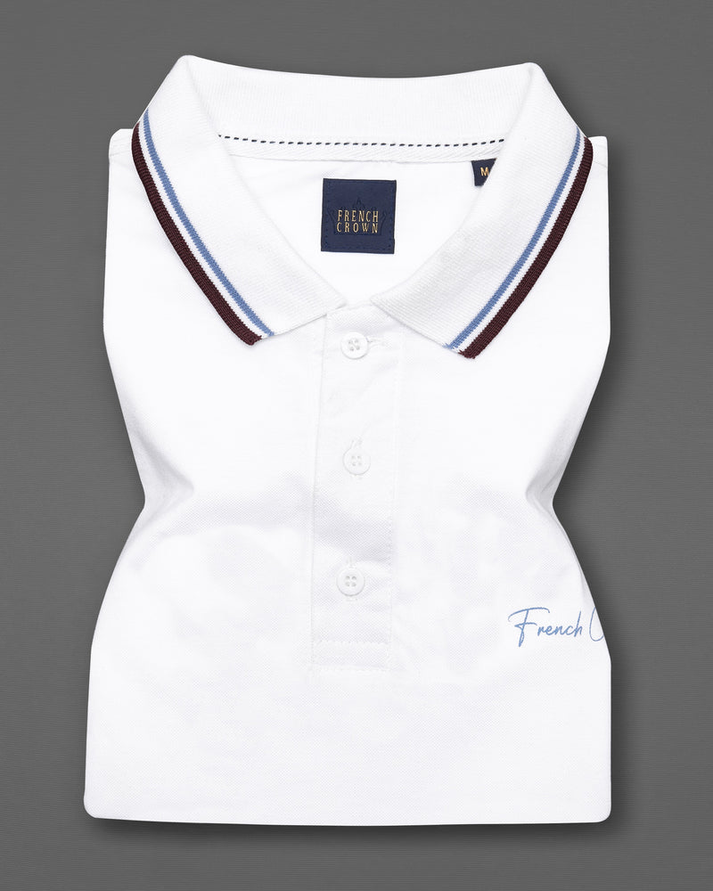 Bright White  Organic Cotton Pique Polo