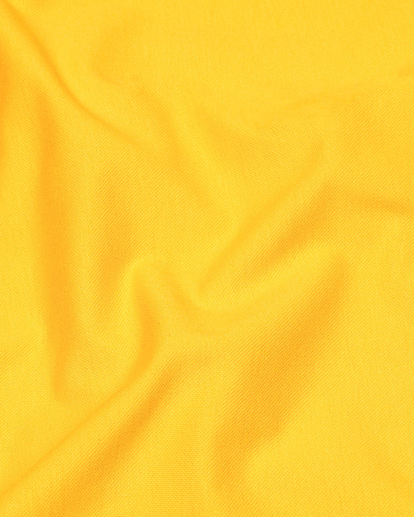 Sunglow Yellow Organic Cotton Pique Polo
