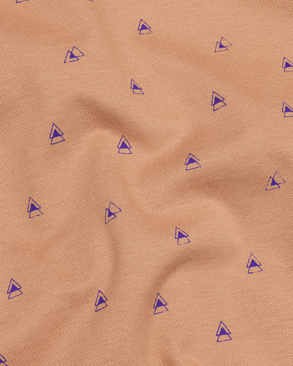 Whiskey Brown with Meteorite Purple Organic Cotton Pique Polo