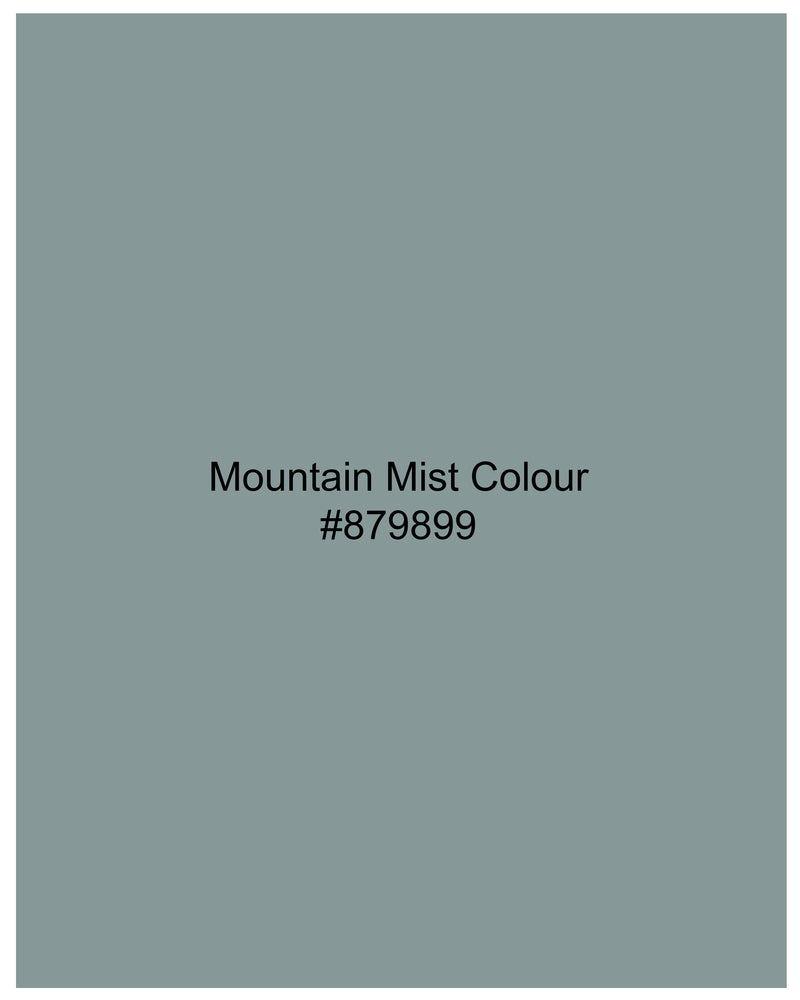 Mountain Mist Green with Black Hand-Painted Organic Cotton T-Shirt