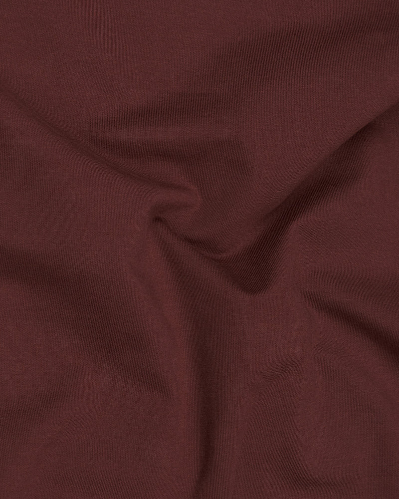 Cocoa Bean Brown Tiger Embroidered Premium cotton Sweatshirt