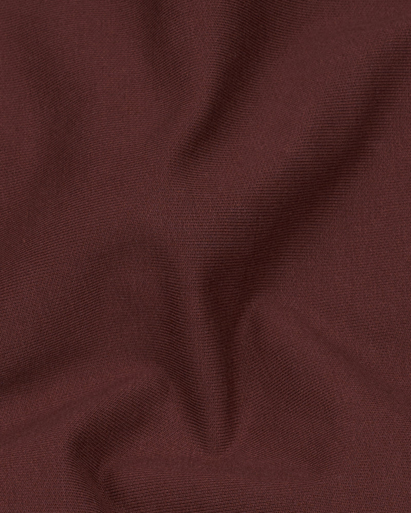 Cork Brown Embroidered Premium cotton Sweatshirt