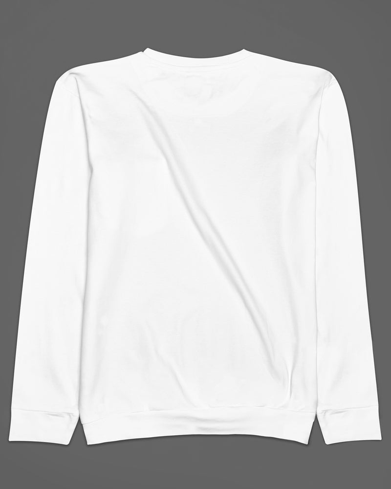 Bright White Full Sleeves Premium Cotton Jersey Sweatshirt TS713-S, TS713-M, TS713-L, TS713-XL, TS713-XXL