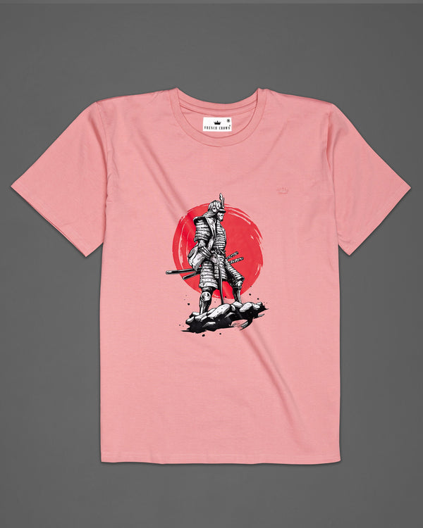 Chestnut Pink Digital Printed Organic Cotton T-shirt