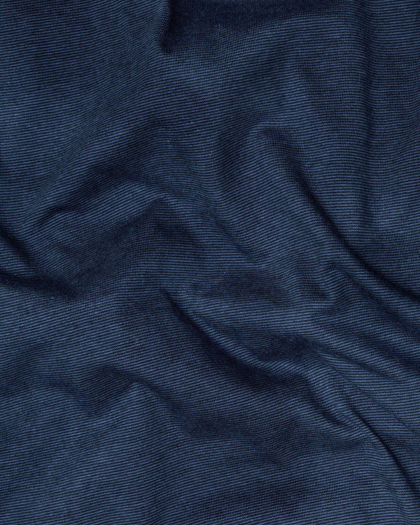 Royal Blue Pinstriped Full-Sleeve Super soft Premium Cotton Jersey T-shirt  T-shirt TS138-S, TS138-M, TS138-L, TS138-XL, TS138-XXL