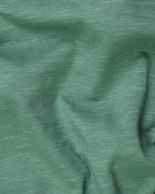 Pistachio Slubbed Full-Sleeve Super soft Supima Organic Cotton Jersey T-shirt