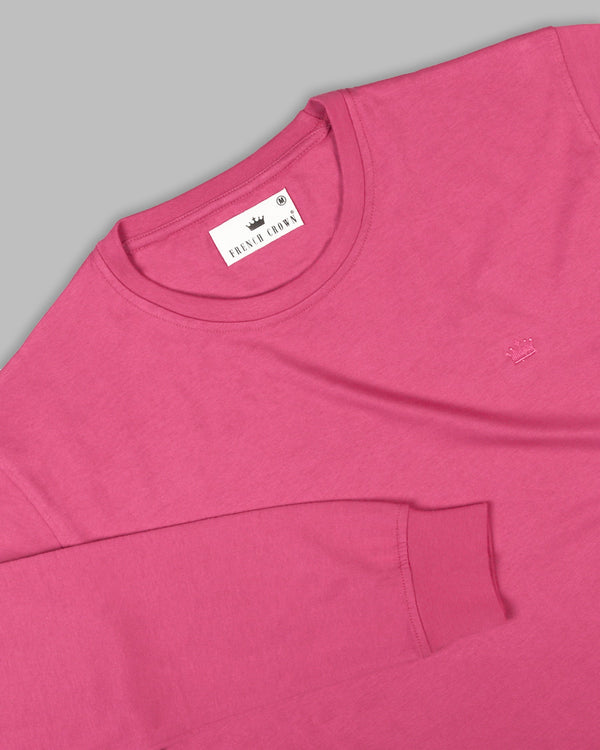 Punch Pink Super Soft Premium Cotton Full Sleeve Organic Cotton Brushed Sweatshirt TS172-S, TS172-L, TS172-XL, TS172-XXL, TS172-M