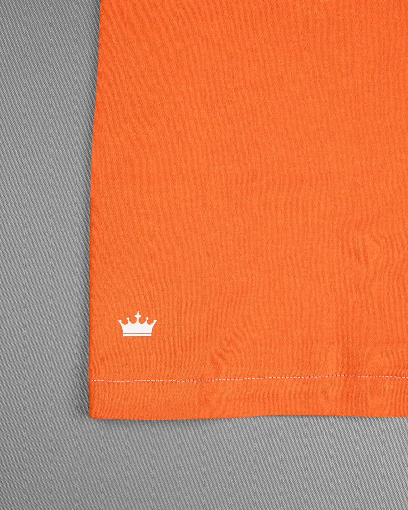 Crusta Orange Super Soft heavyweight premium cotton winter T-shirt TS416-S, TS416-M, TS416-L, TS416-XL, TS416-XXL, TS416-3XL, TS416-4XL