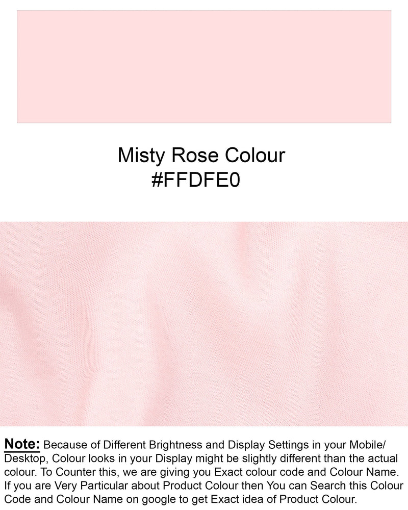 Misty Rose Pink Super Soft Premium Cotton T-Shirt TS417-S, TS417-M, TS417-L, TS417-XL, TS417-XXL, TS417-3XL, TS417-4XL