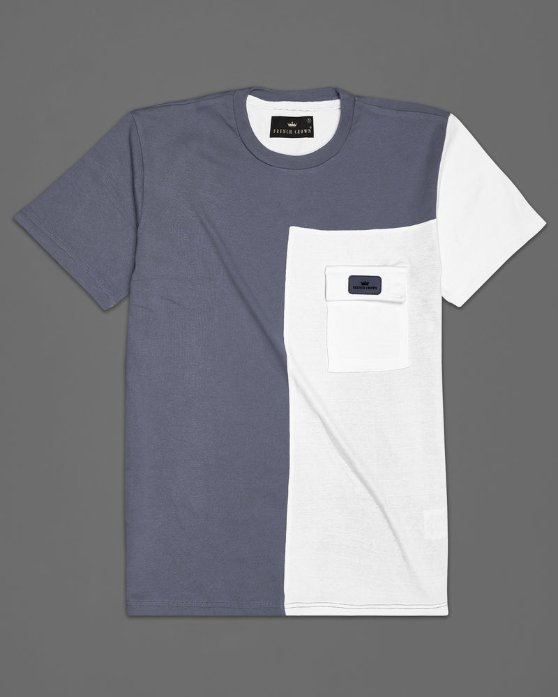 Cadet Gray and White Super Soft Premium Cotton Organic Cotton Jersey T-Shirt TS708-S, TS708-M, TS708-L, TS708-XL, TS708-XXL