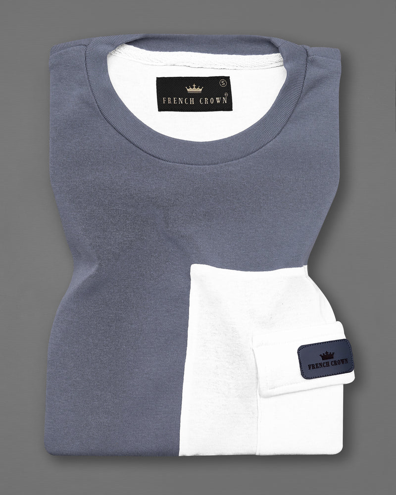 Cadet Gray and White Super Soft Premium Cotton Organic Cotton Jersey T-Shirt TS708-S, TS708-M, TS708-L, TS708-XL, TS708-XXL