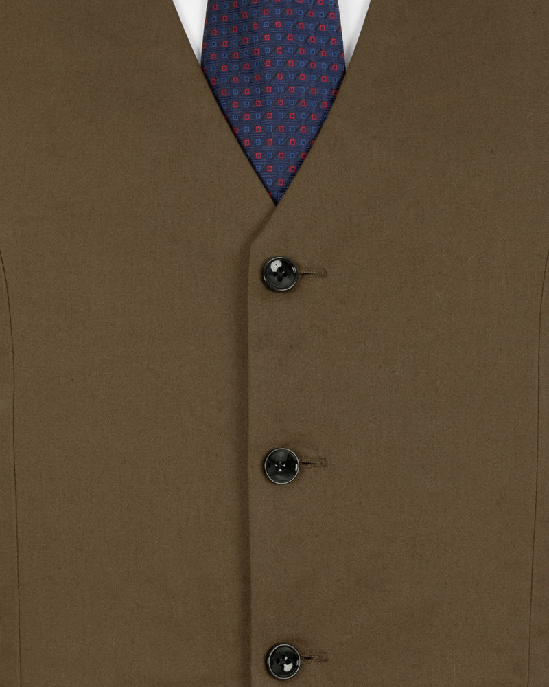 Hemlock Brown Premium Cotton Waistcoat