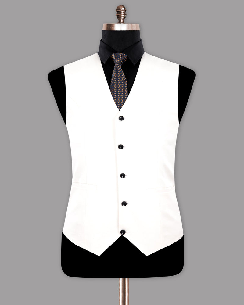 Bright White Premium Cotton Waistcoat V1258-44, V1258-46, V1258-48, V1258-50, V1258-36, V1258-38, V1258-40, V1258-42, V1258-52, V1258-54, V1258-56, V1258-58, V1258-60