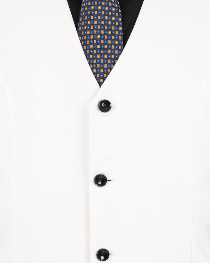 Bright White Premium Cotton Waistcoat