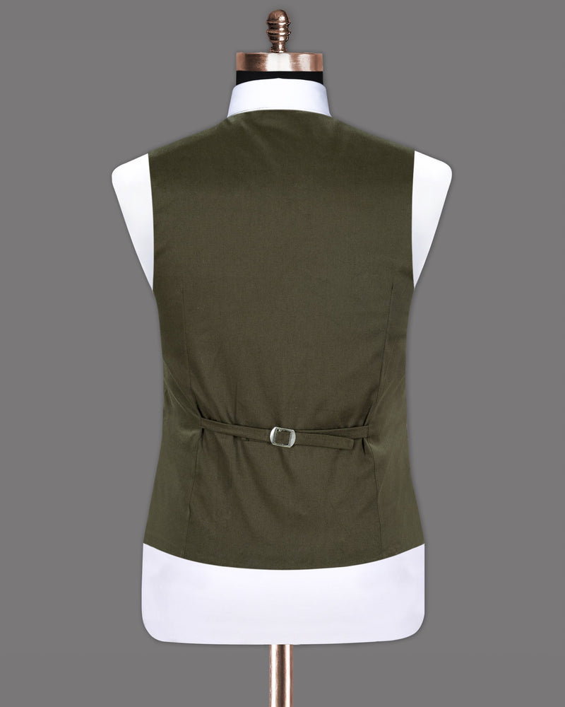 Hemlock Brown Stretchable Premium Cotton Waistcoat