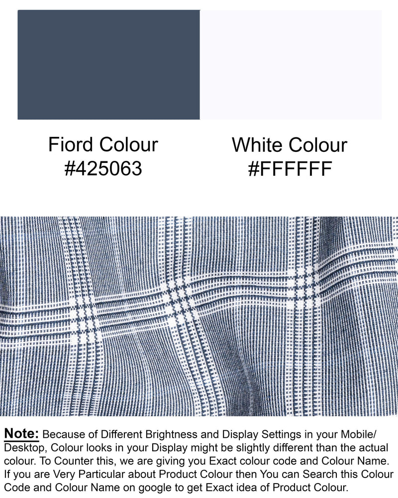 Fiord Grey Plaid Premium Cotton Waistcoat