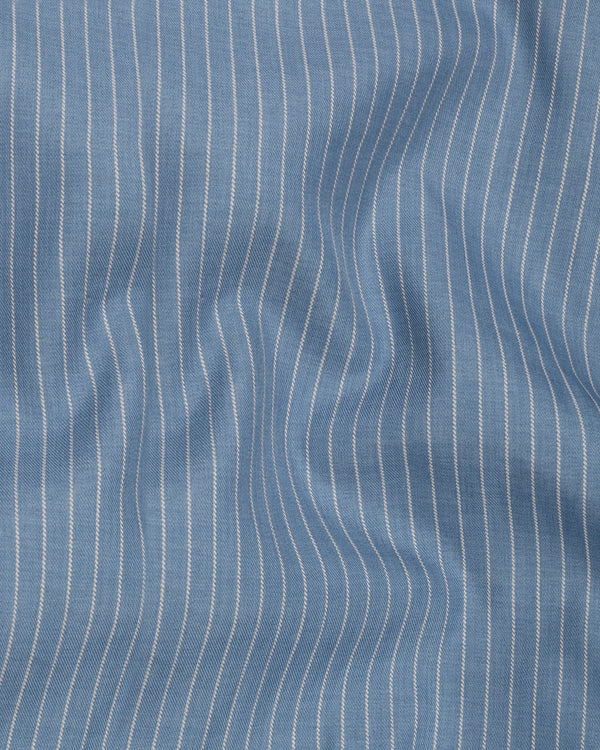 Ship Cove Blue Striped Wool Rich Waistcoat V1504-36, V1504-38, V1504-40, V1504-42, V1504-44, V1504-46, V1504-48, V1504-50, V1504-52, V1504-54, V1504-56, V1504-58, V1504-60