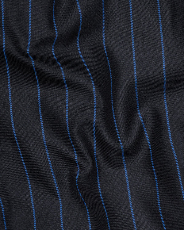Jade Black Retro Striped Wool Rich Waistcoat V1508-36, V1508-38, V1508-40, V1508-42, V1508-44, V1508-46, V1508-48, V1508-50, V1508-52, V1508-54, V1508-56, V1508-58, V1508-60