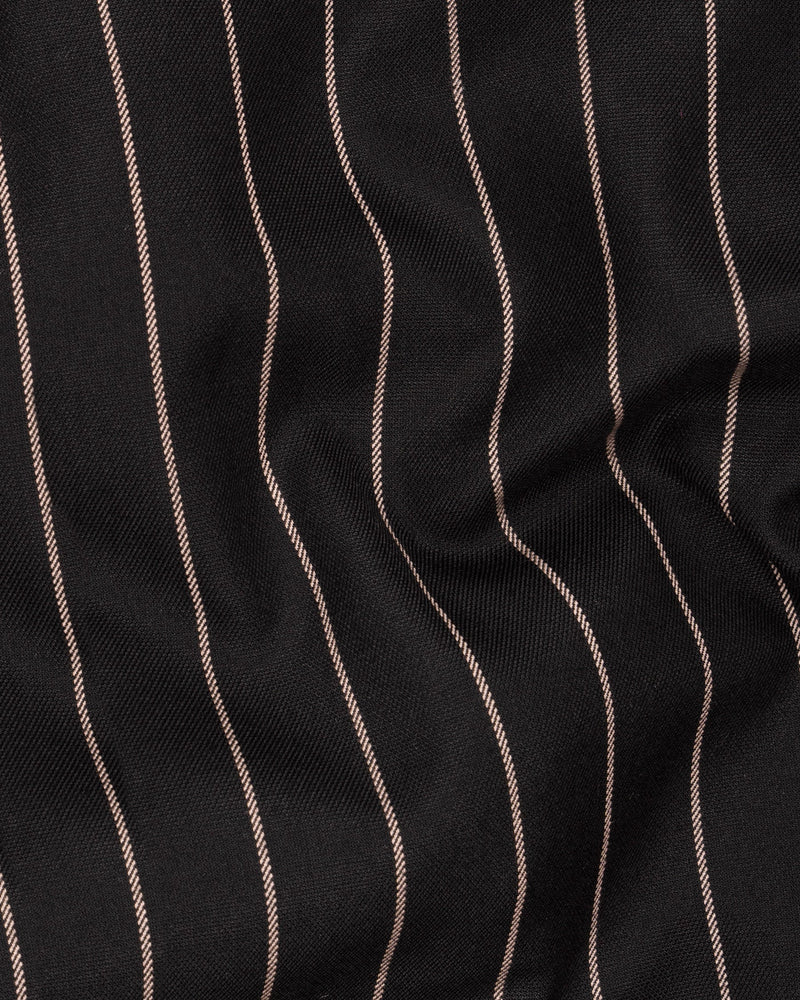 Jade Black Striped Wool Rich Waistcoat V1513-36, V1513-38, V1513-40, V1513-42, V1513-44, V1513-46, V1513-48, V1513-50, V1513-52, V1513-54, V1513-56, V1513-58, V1513-60