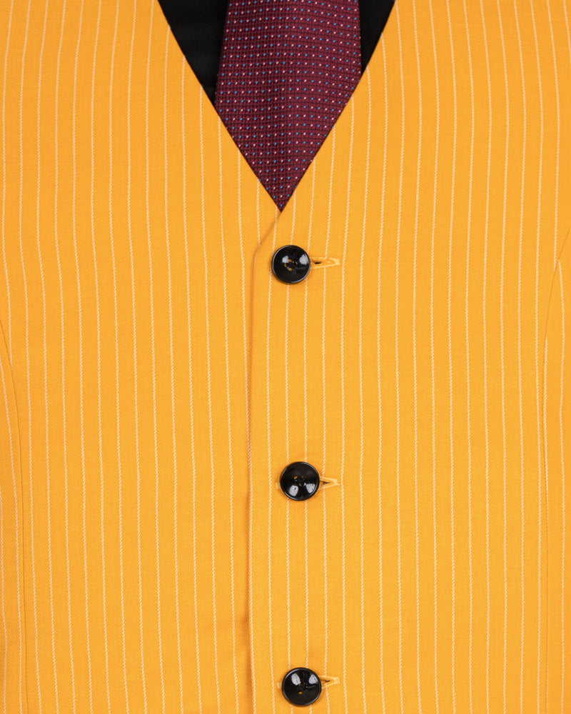 Sunshine yellow Woolrich Striped Sports Waistcoat V1515-36, V1515-38, V1515-40, V1515-42, V1515-44, V1515-46, V1515-48, V1515-50, V1515-52, V1515-54, V1515-56, V1515-58, V1515-60