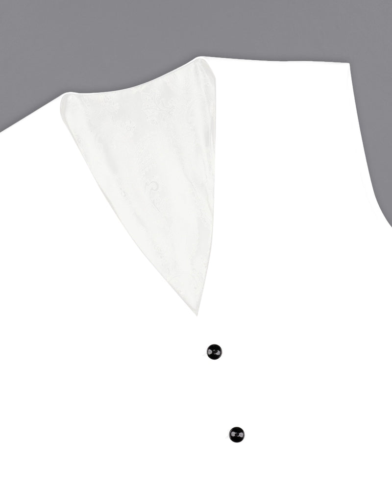 Bright white  Premium Cotton  Waistcoat