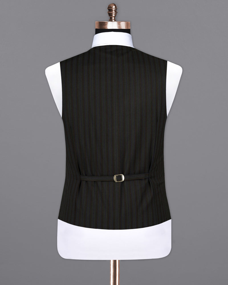 Wood Bean Striped Wool Rich Waistcoat V1535-36, V1535-38, V1535-40, V1535-42, V1535-44, V1535-46, V1535-48, V1535-50, V1535-52, V1535-54, V1535-56, V1535-58, V1535-60