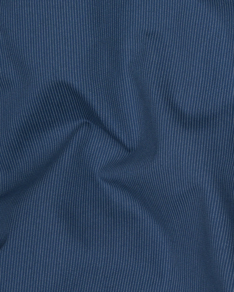 San Juan Blue Subtle Striped Premium Cotton Sports Waistcoat V1569-36, V1569-38, V1569-40, V1569-42, V1569-44, V1569-46, V1569-48, V1569-50, V1569-52, V1569-54, V1569-56, V1569-58, V1569-60