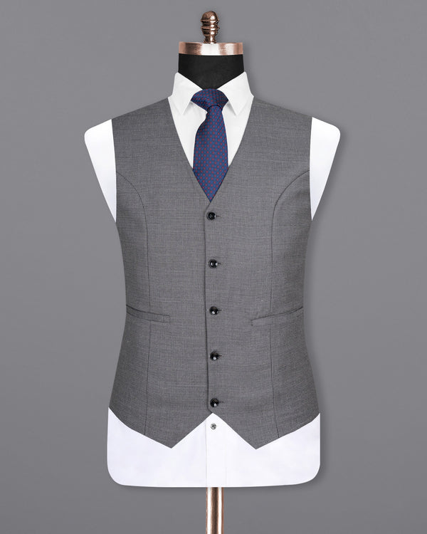 Boulder Grey Double Breasted Woolrich Waistcoat V1579-36, V1579-38, V1579-40, V1579-42, V1579-44, V1579-46, V1579-48, V1579-50, V1579-52, V1579-54, V1579-56, V1579-58, V1579-60
