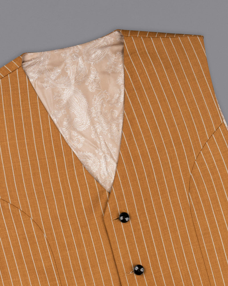 Rust Striped Wool Rich Waistcoat V1582-36, V1582-38, V1582-40, V1582-42, V1582-44, V1582-46, V1582-48, V1582-50, V1582-52, V1582-54, V1582-56, V1582-58, V1582-60