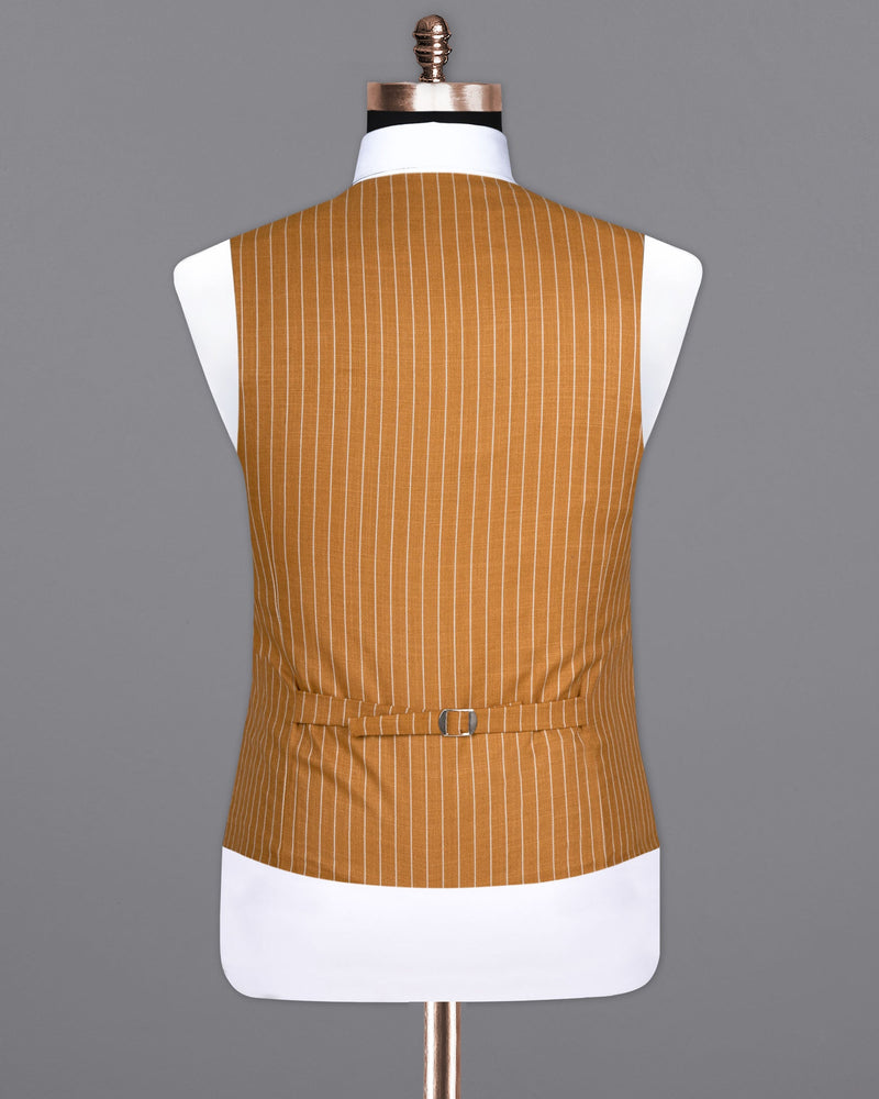 Rust Striped Wool Rich Waistcoat V1582-36, V1582-38, V1582-40, V1582-42, V1582-44, V1582-46, V1582-48, V1582-50, V1582-52, V1582-54, V1582-56, V1582-58, V1582-60