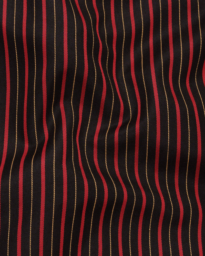 Jade Black Striped Wool Rich Waistcoat V1584-36, V1584-38, V1584-40, V1584-42, V1584-44, V1584-46, V1584-48, V1584-50, V1584-52, V1584-54, V1584-56, V1584-58, V1584-60