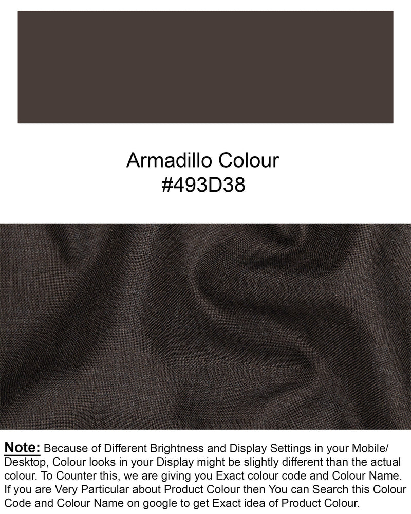 Armadillo Brown subtle windowpane Wool Rich Waistcoat V1598-36, V1598-38, V1598-40, V1598-42, V1598-44, V1598-46, V1598-48, V1598-50, V1598-52, V1598-54, V1598-56, V1598-58, V1598-60