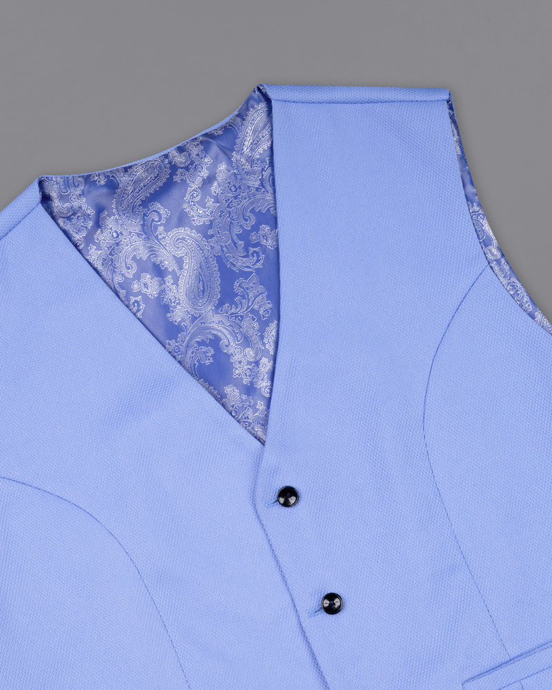 Jordy Blue Micro Textured Sports Waistcoat
