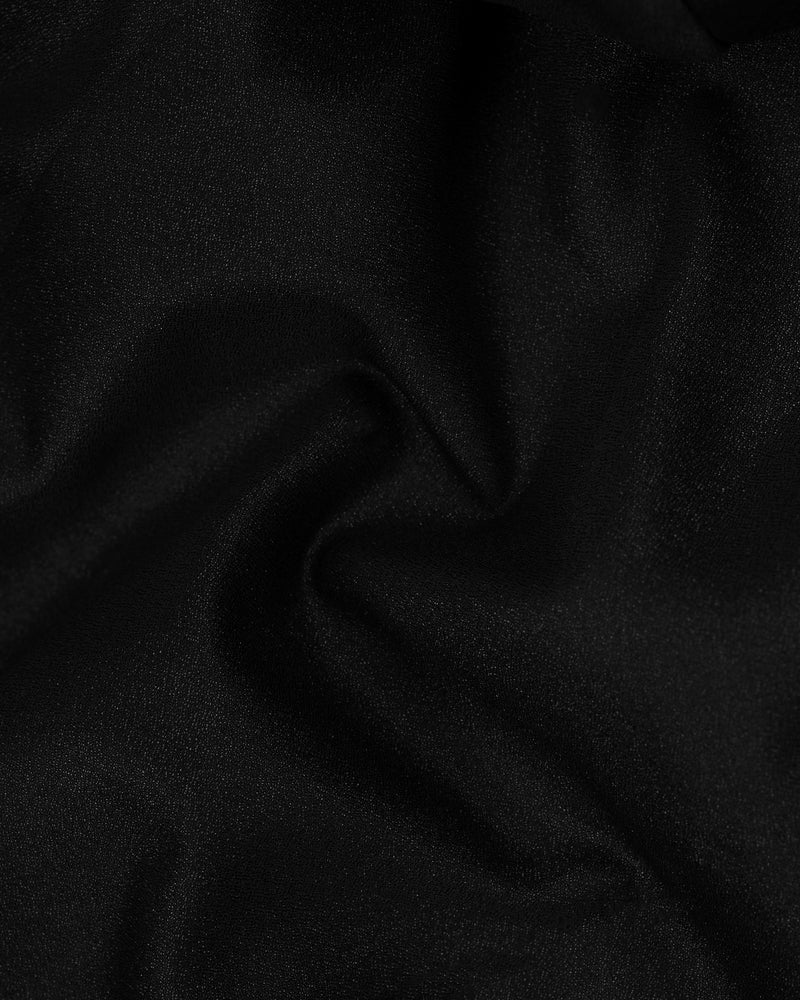 Jade Black Textured Waistcoat