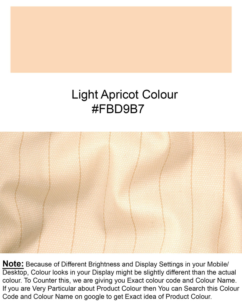 Light Apricot Striped Waistcoat