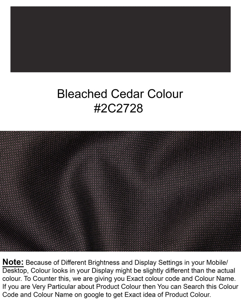 Bleached Cedar Brown Textured Waistcoat
